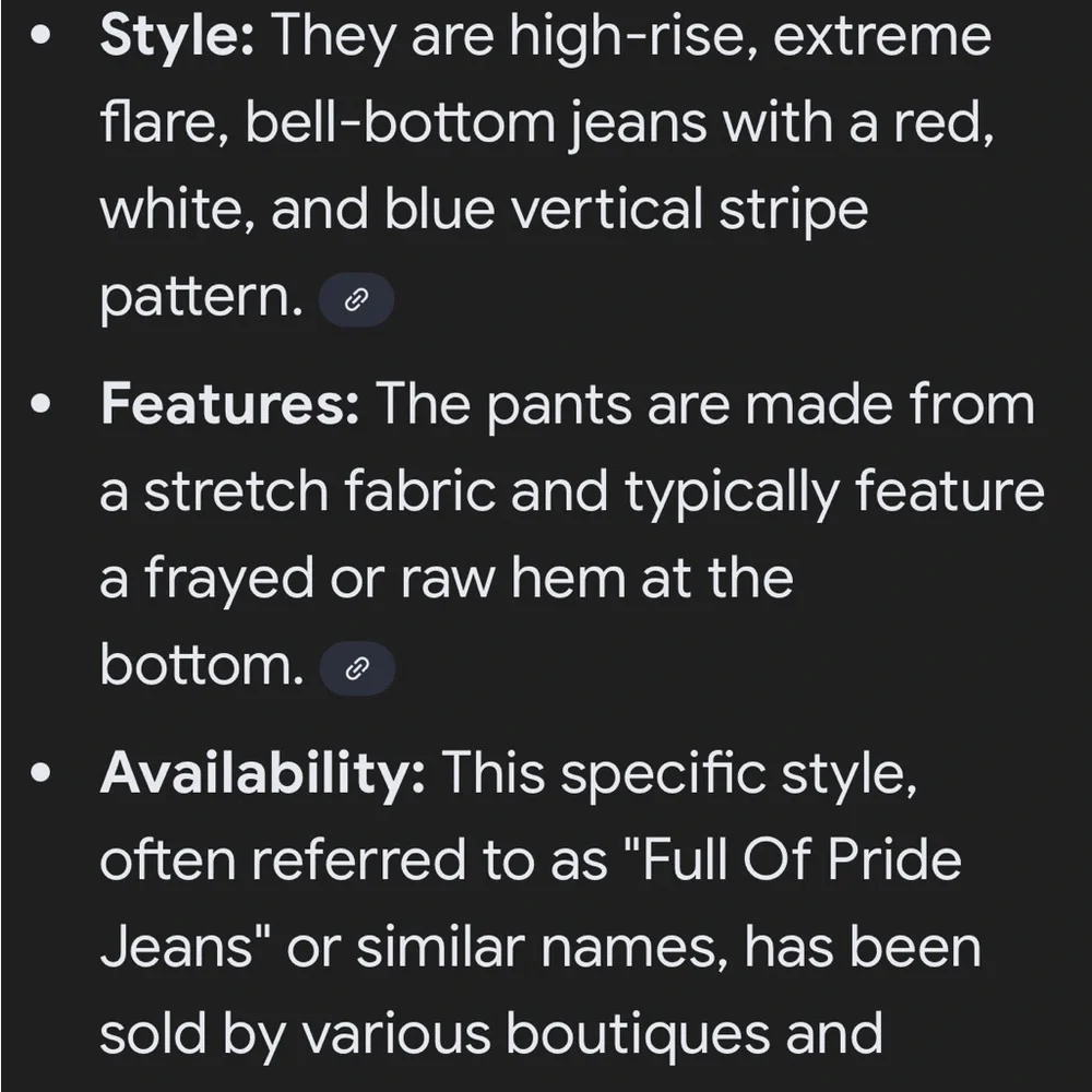 Peach Love NWOT Full of Pride Flare Pants in Red, White, and Blue size small - Picture 15 of 15